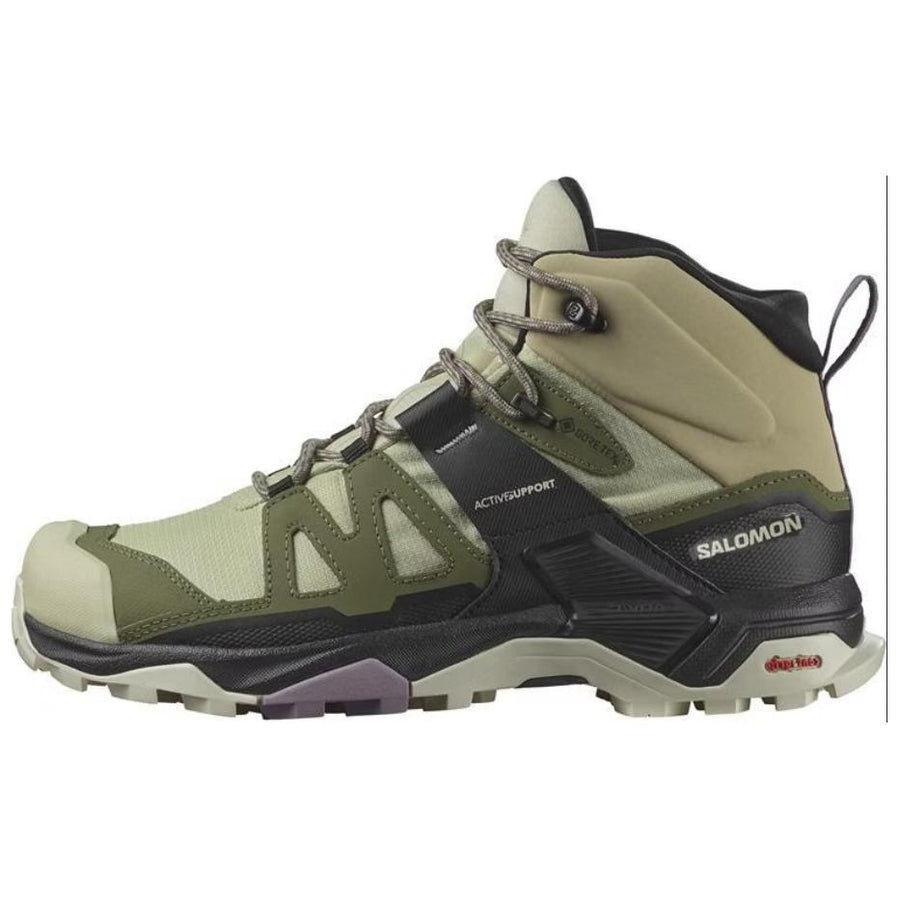 サロモン X ウルトラ Salomon Women's X Ultra 4 Mid GORE-TEX "Alfalfa/Deep Lichen Green/Almond Milk" L47455000