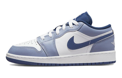 エアジョーダン1 Nike GS Air Jordan 1 Low "White/Steel Blue" 553560-414