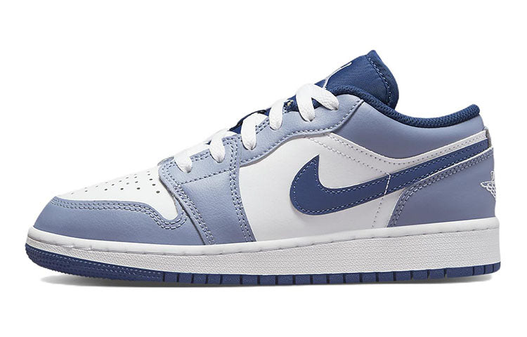 エアジョーダン1 Nike GS Air Jordan 1 Low "White/Steel Blue" 553560-414