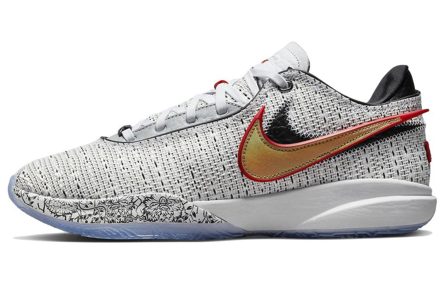 ナイキ レブロン Nike Lebron 20 "White/Black/University Red/metallic Gold" DJ5422-100