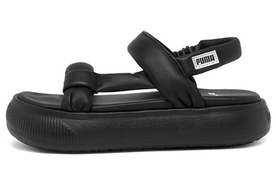 プーマ スウェード Puma Women's Suede Mayu Summer Sandal "Puma Black/Puma White" 383379-02