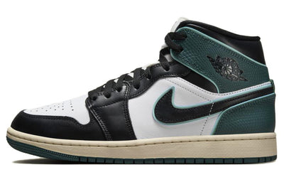 エアジョーダン1 Nike Women's Air Jordan 1 Mid "White/Black/Light Dew/Oxidized Green/Sail/Muslin" FQ7818-100