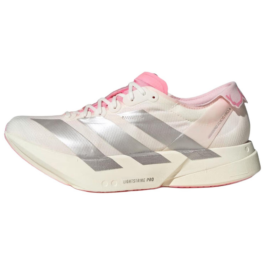 アディダス アディゼロ adidas Adizero Adios Pro 4 "Core White/Silver Metallic/Bliss Pink" JQ4445