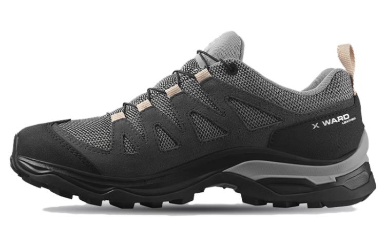 サロモン Salomon Women'sX Ward Leather GORE-TEX "Gull/Black/Ebony" L47182400