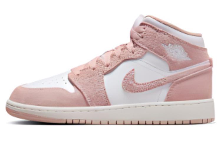 ジョーダン Nike GS Jordan 1 Mid SE "White/Sail/Legend Pink" FN7432-161