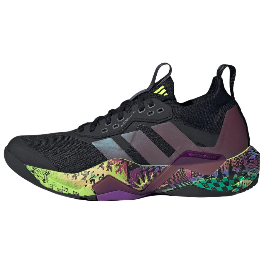 アディダス Jeremy Scott × adidas Rapidmove ADV 2 "Core Black/Aurora Met/Acid Yellow" JR6401