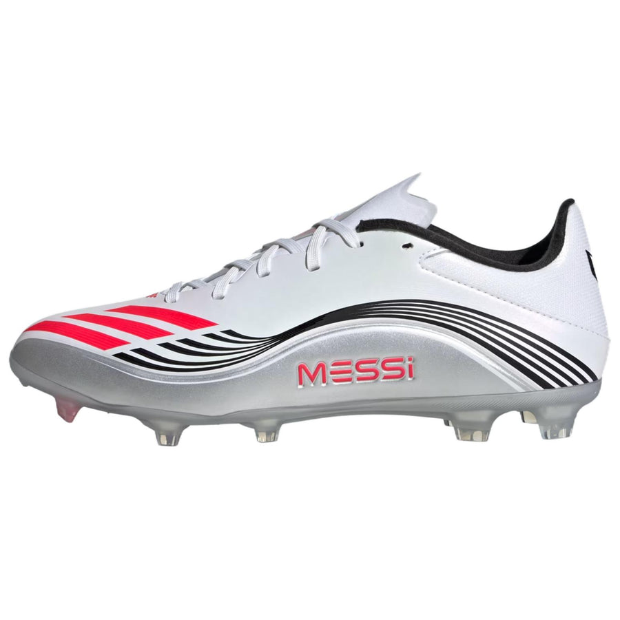 アディダス adidas F50 Messi League Firm/Multi-Ground Cleats "Cloud White/Lucid Red/Silver Metallic" JP7446