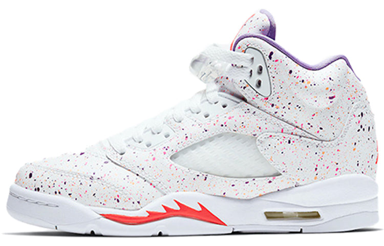 エアジョーダン5 Nike GS Air Jordan 5 Retro "White Laser Crimson Voltage Purple" CT1605-100
