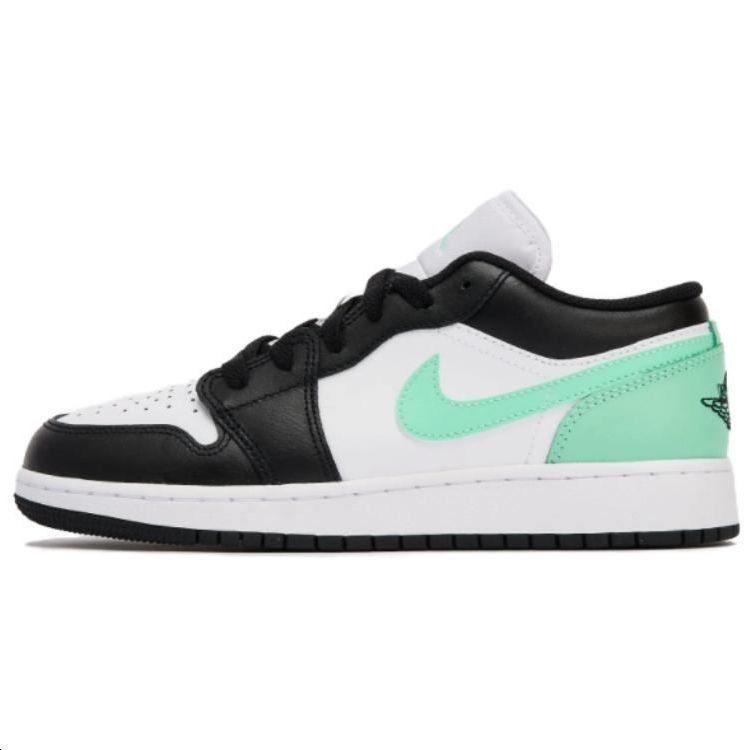 エアジョーダン1 Nike GS Air Jordan 1 Low "White/Green Glow/Black" 553560-131