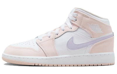 エアジョーダン1 Nike GS Air Jordan 1 Mid "Pink Wash/White/Violet Frost" FD8780-601