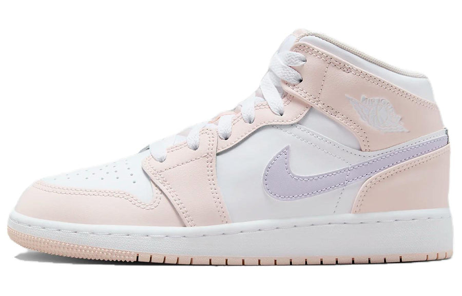 エアジョーダン1 Nike GS Air Jordan 1 Mid "Pink Wash/White/Violet Frost" FD8780-601