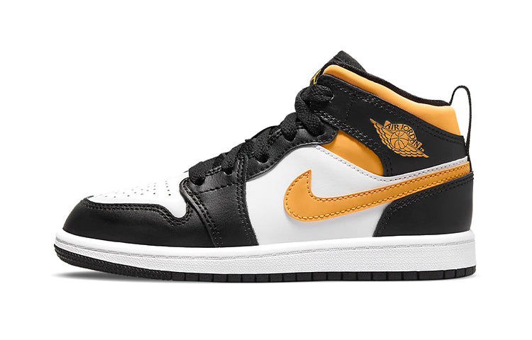 エアジョーダン1 Nike PS Air Jordan 1 Mid "White/Pollen Black" 640734-177