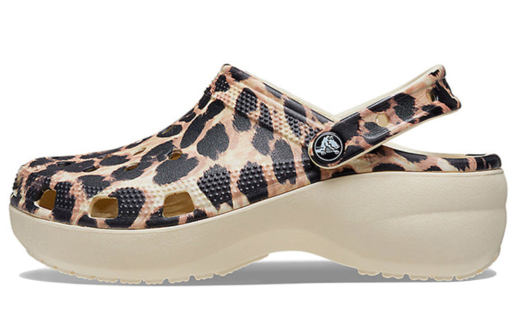 クロックス クラシック クロッグ Crocs Women's Classic Platform Animal Remix Clog "Bone/Leopard" 207844-2Y4