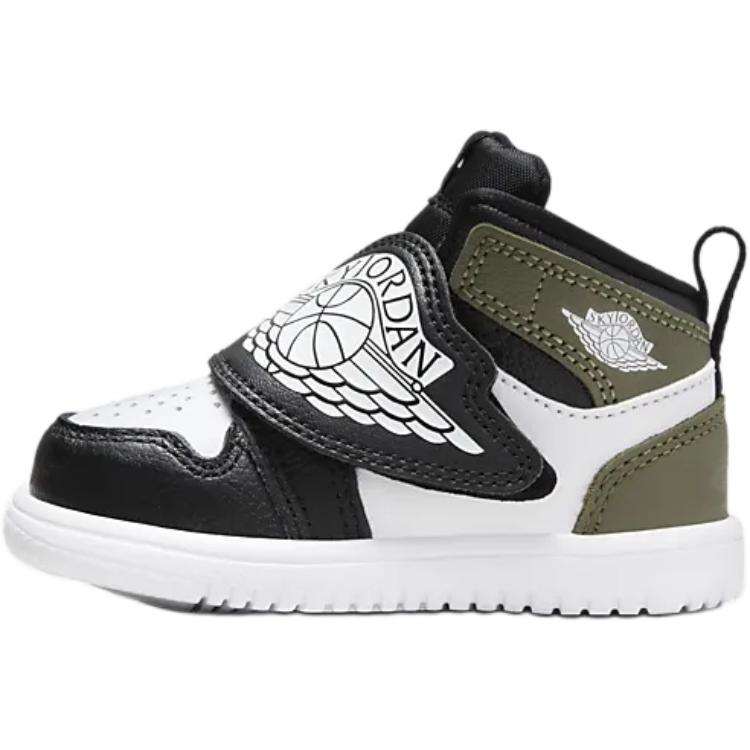 ジョーダン Nike TD Sky Jordan 1 "Black/Medium Olive/White" BQ7196-092