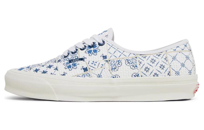 ヴァンズ オーセンティック Kith × Vans OG Authentic LX "Azulejo Tile" VN0A4BV9WHT