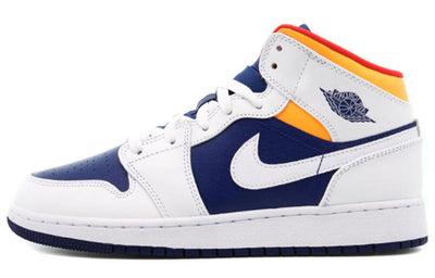 エアジョーダン1 NIKE AIR JORDAN 1 MID GS "WHITE/NAVY/YELLOW" 554725-131