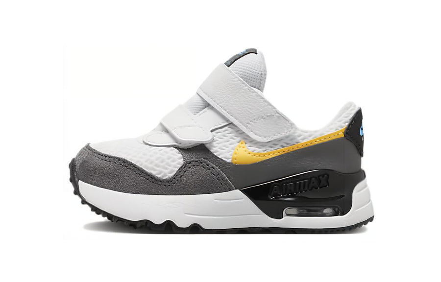 ナイキ エアマックス Nike TD Air Max SYSTM "White/Iron Grey/Blue Lightning/Laser Orange" DQ0286-104