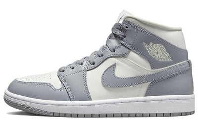 エアジョーダン1 Nike Women's Air Jordan 1 Mid "Grey/Sail" BQ6472-115