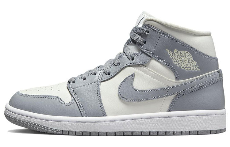 エアジョーダン1 Nike Women's Air Jordan 1 Mid "Grey/Sail" BQ6472-115