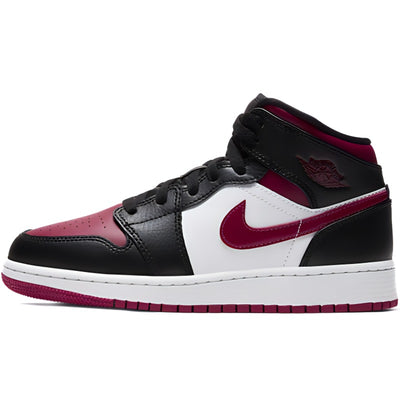 エアジョーダン1 NIKE AIR JORDAN 1 MID GS "BLACK/RED/WHITE" 554725-066