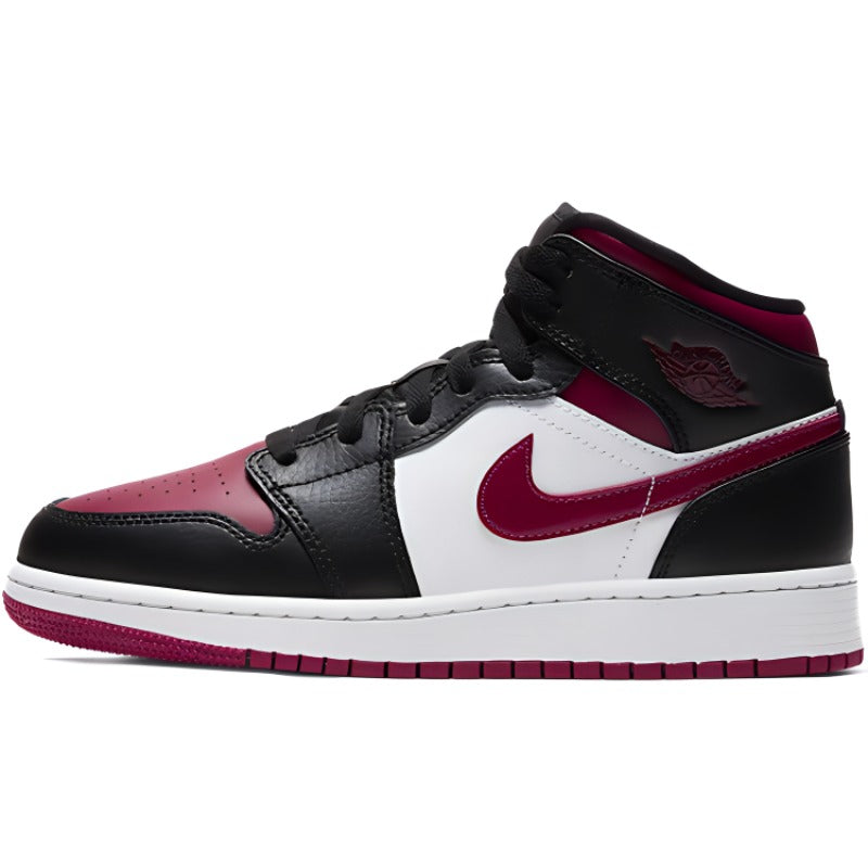 エアジョーダン1 NIKE AIR JORDAN 1 MID GS "BLACK/RED/WHITE" 554725-066