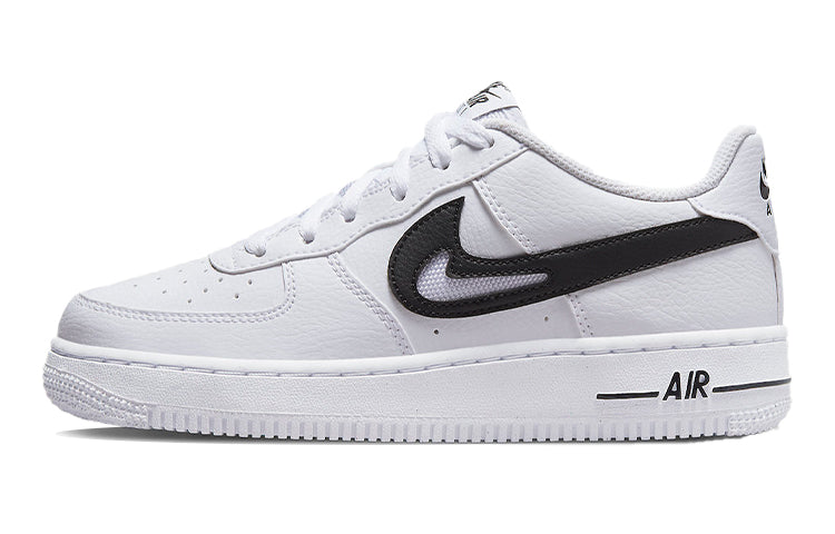 ナイキ エアフォース1 Nike GS Air Force 1 Low "Cut Out Swoosh White Black" DR7889-100