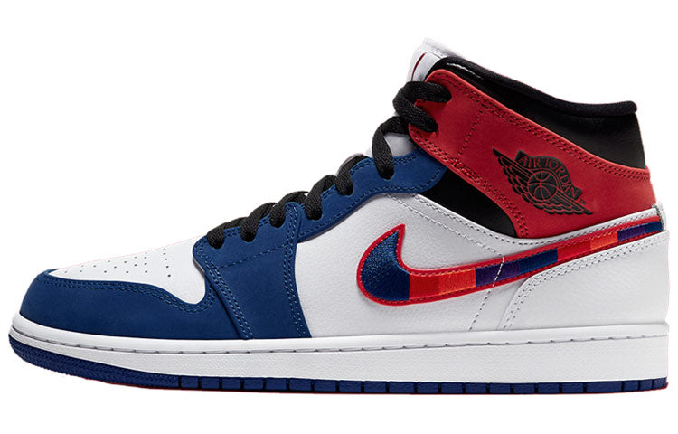 エアジョーダン1 Nike Air Jordan 1 Mid "White/Blue/Red" 852542-146