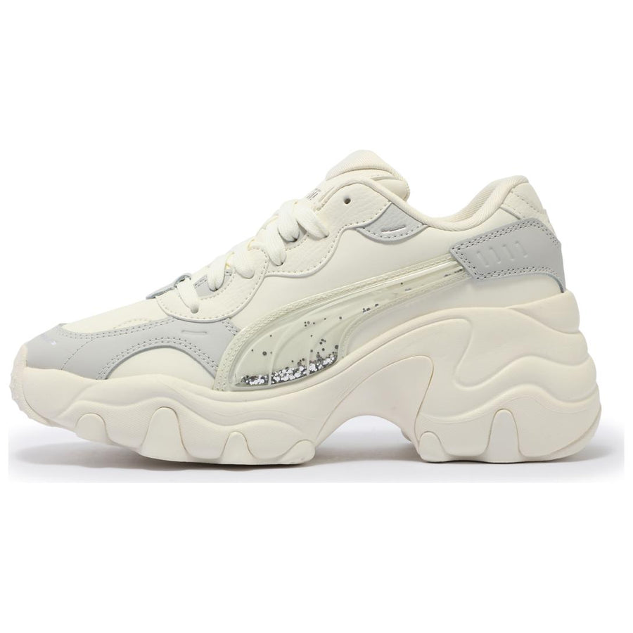 プーマ Puma Women's Pulsar Wedge Sequin "Warm White/Glacial Gray/Puma Silver" 400978-01