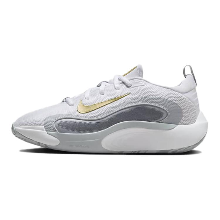 ナイキ Nike GS IsoFly "White/Cool Grey/Wolf Grey/Metallic Gold Star" FN4384-100
