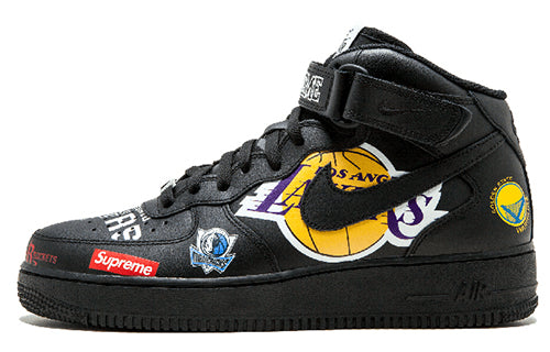 ナイキ エアフォース1 Supreme × NBA × Nike Air Force 1 Mid '07 "Black" AQ8017-001