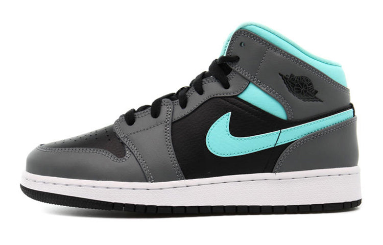 エアジョーダン1 Nike GS Air Jordan 1 Mid "Grey Aqua" 554725-063