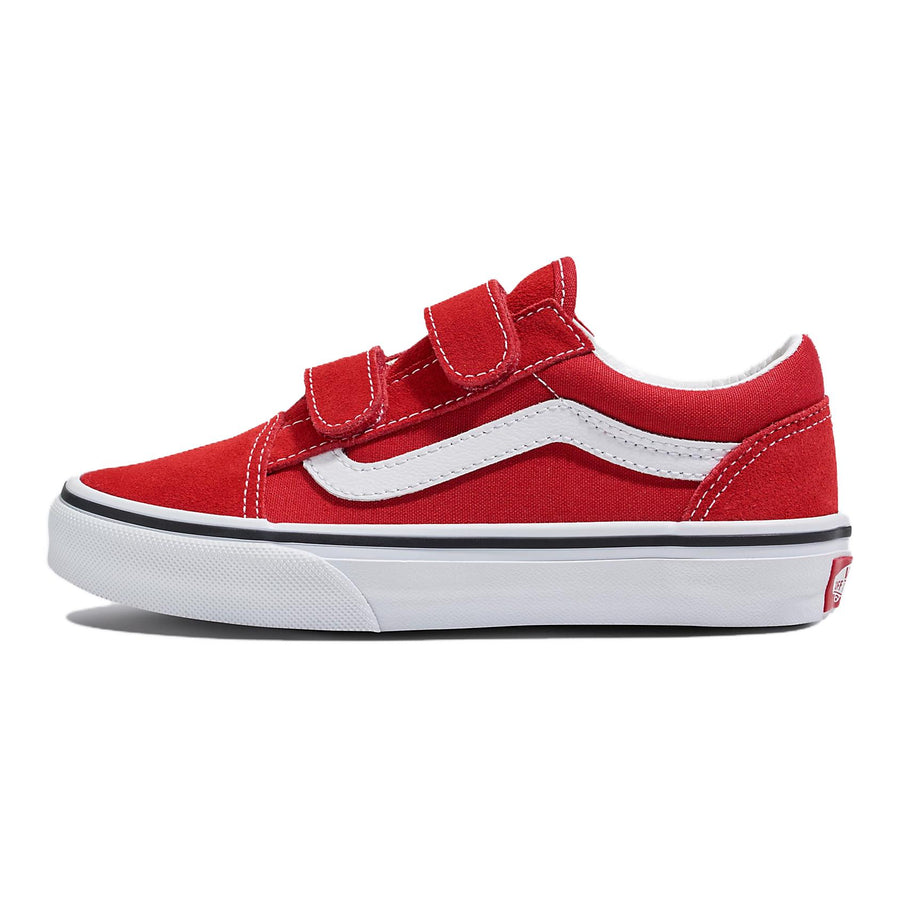 ヴァンズ オールドスクール Vans Little Kids Old Skool V "Racing Red/White" VN000CYWJV6