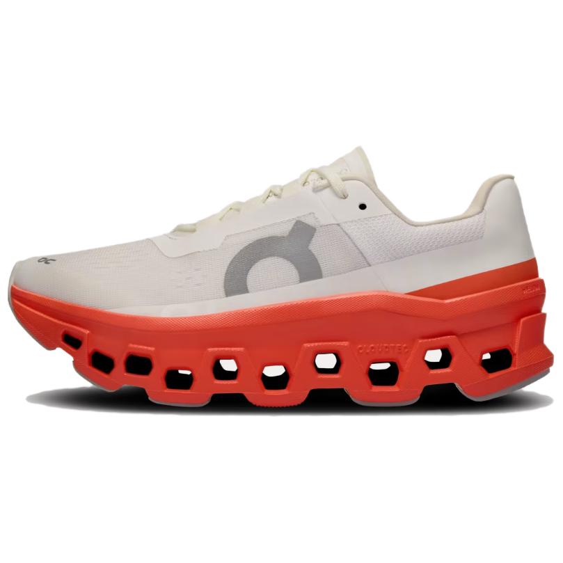 オン On Women's Cloudmonster "White/Flame" 61-97724