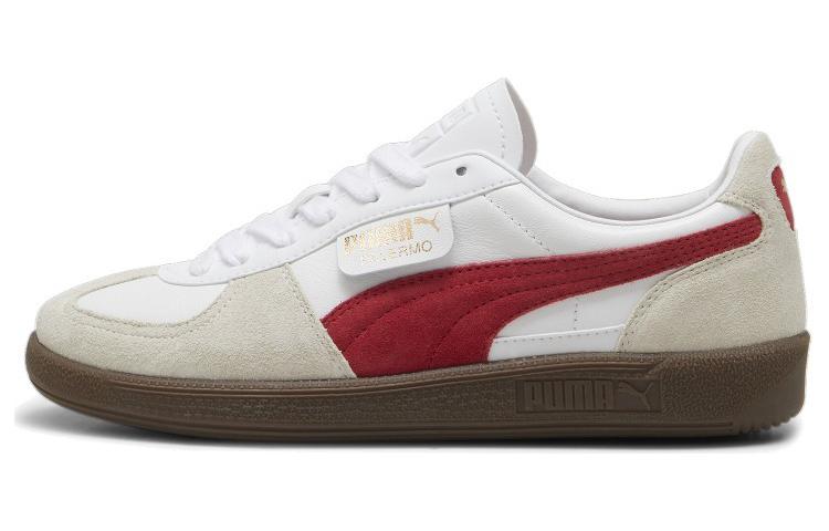 プーマ パレルモ Puma Palermo Leather "Puma White/Vapor Gray/Club Red" 396464-05