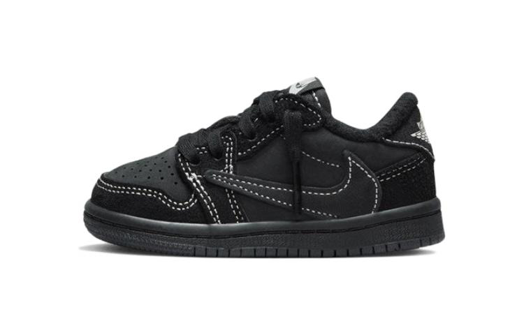 エアジョーダン1 Travis Scott × Nike TD Air Jordan 1 Low OG "Black Phantom" DO5441-001