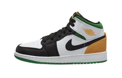 エアジョーダン1 Nike PS Air Jordan 1 Mid SE "White Laser Orange Lucky Green" BQ6932-101