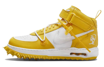 ナイキ エアフォース1 Off-White × Nike Air Force 1 Mid SP LTHR "White and Varsity Maize" DR0500-101