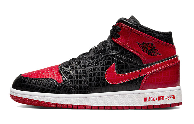 エアジョーダン1 Nike GS Air Jordan 1 Mid "Bred" DM9650-001