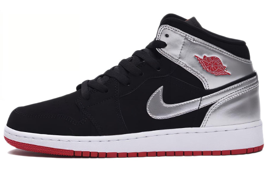 エアジョーダン1 Nike GS Air Jordan 1 Mid "Black/Gym Red" 554725-057