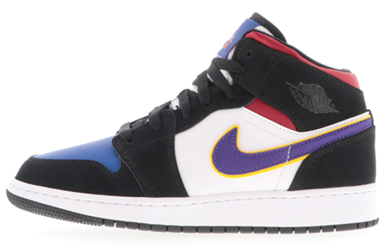 エアジョーダン1 Nike GS Air Jordan 1 Mid "Lakers Top 3" BQ6931-005