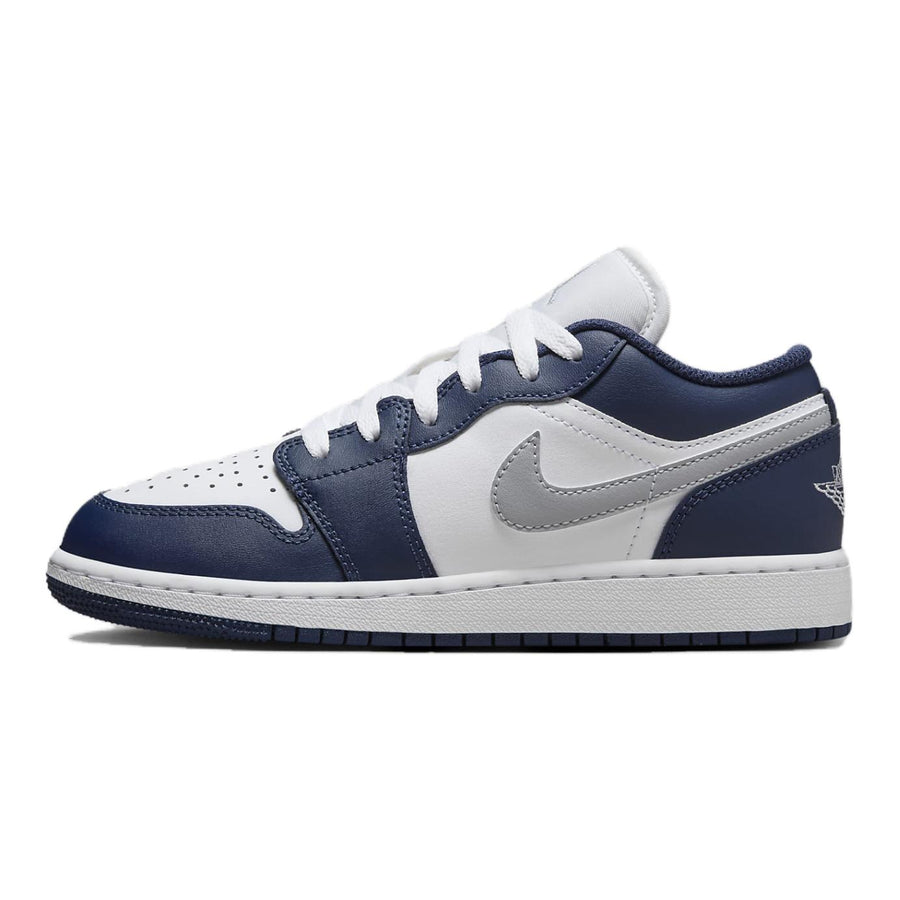 エアジョーダン1 Nike GS Air Jordan 1 Low "White/Wolf Grey/Midnight Navy" 553560-141