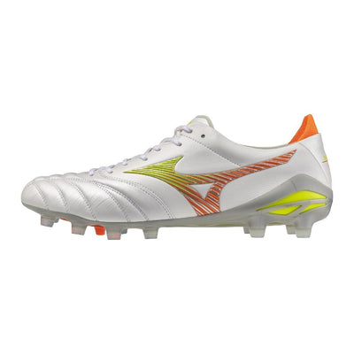 ミズノ Mizuno Morelia Neo 5 Japan "Super White Pearl/Yellow/Orange" P1GA268054