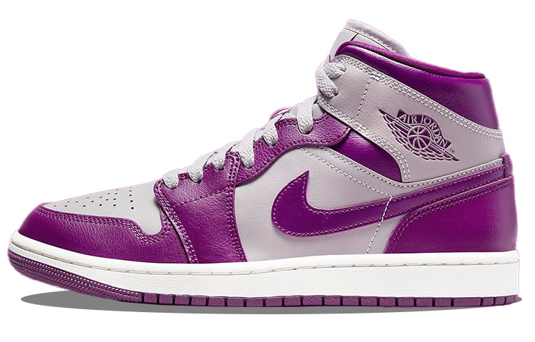 エアジョーダン1 Nike Women's Air Jordan 1 Mid "Purple/Grey" BQ6472-501