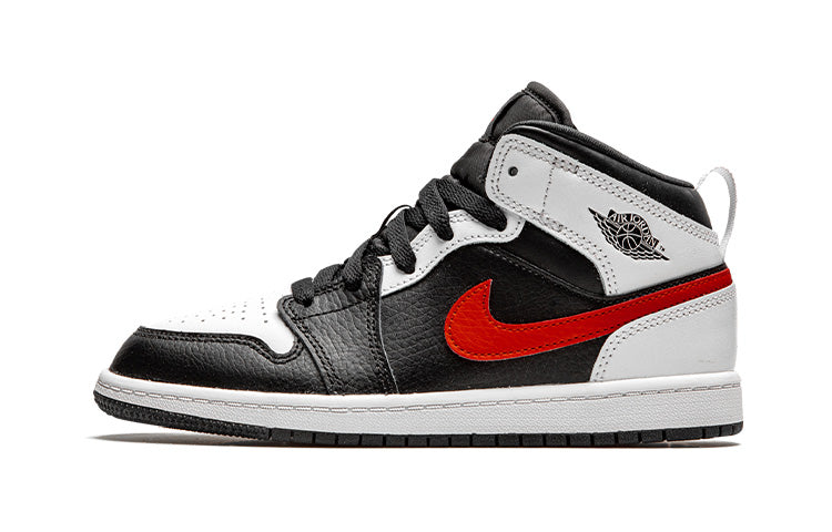 エアジョーダン1 Nike PS Air Jordan 1 Mid "White/Black/Chile Red" 640734-075
