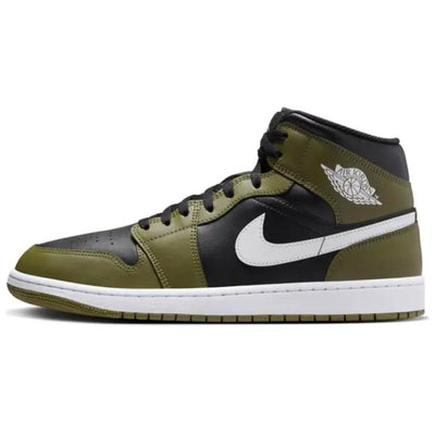 エアジョーダン1 Nike Air Jordan 1 Mid "Black/Medium Olive/Sail/White" DQ8426-092