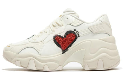 プーマ Puma Women's Pulsar Wedge Heart "Frosted Ivory/For All Time Red/Puma Black" 398674-01