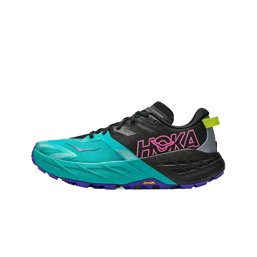 ホカ Hoka Women's Speedgoat 7 "Black/Electric Aqua" 1171929-BCQ