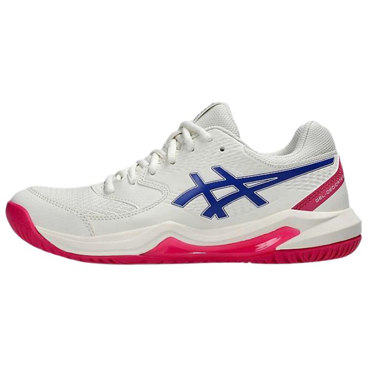 アシックス Asics Women's Gel-Dedicate 8 Wide "Cream/Dark Cobalt" (All Court) 1042A235-105