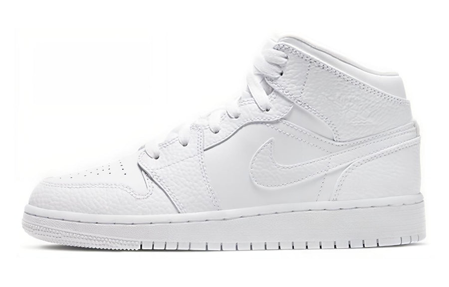 エアジョーダン1 Nike GS Air Jordan 1 Mid "Triple White" 554725-130