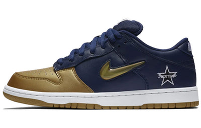 ナイキ SB ダンク Supreme × Nike SB Dunk Low OG QS "Metallic Gold/Navy" CK3480-700